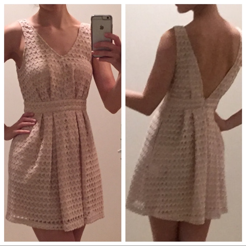 BCBGeneration Cream Lace Dress